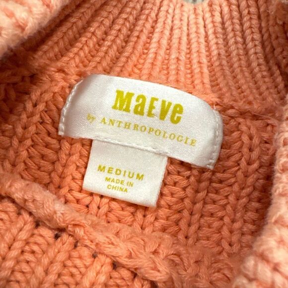 Anthropologie Maeve Mackenzie Coral Sweater Medium - Picture 3 of 6